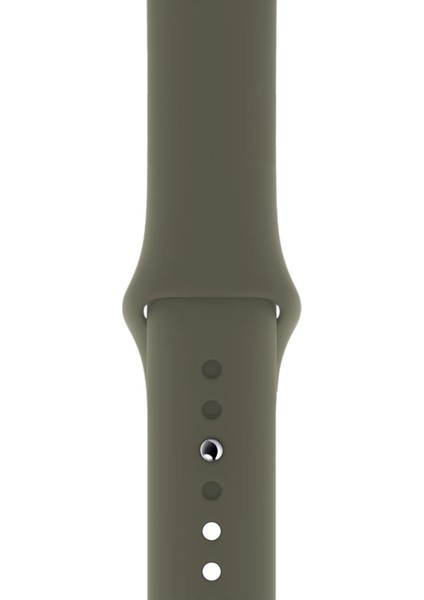 Watch 2 3 4 5 6 7 8 9 Se 38 40 41MM Uyumlu Spor Silikon Kordon Olive Yeşil Kayış