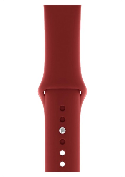 Watch 2 3 4 5 6 7 8 9 Se 38 40 41MM Uyumlu Spor Silikon Kordon Falu Kırmızı