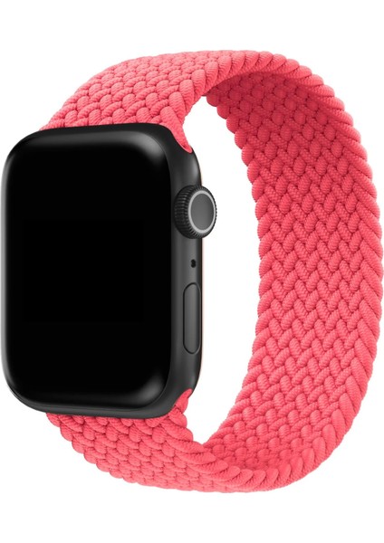 Watch 2 3 4 5 6 7 8 9 Se 38 40 41MM Uyumlu Örgü Loop Kordon Pembe Medium Beden
