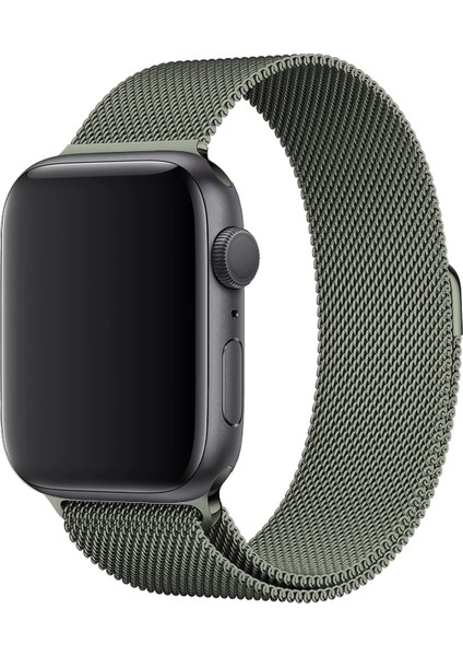 Watch 2 3 4 5 6 7 8 9 Se 38 40 41MM Uyumlu Milano Çelik Kordon Soft Green