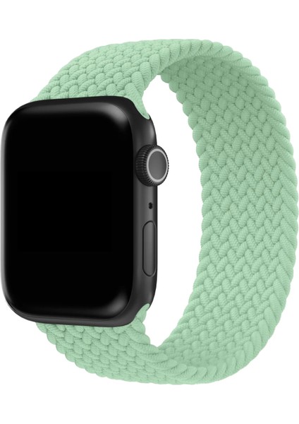 Watch 2 3 4 5 6 7 8 9 Se 38 40 41MM Uyumlu Örgü Loop Kordon Deniz Yeşil Kayışi Medium Beden