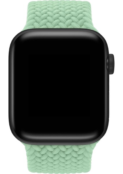 Watch 2 3 4 5 6 7 8 9 Se 38 40 41MM Uyumlu Örgü Loop Kordon Deniz Yeşil Kayışi Medium Beden