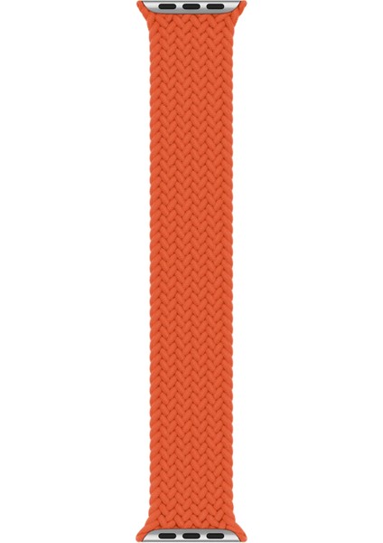 Watch 2 3 4 5 6 7 8 9 Se 38 40 41MM Uyumlu Örgü Loop Kordon Turuncu Large Beden
