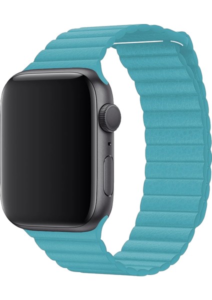 Watch 2 3 4 5 6 7 8 9 Se 38 40 41MM Uyumlu Klasik Deri Kordon Turkuaz fiyatları