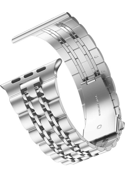 Watch 2 3 4 5 6 7 8 9 Se 38 40 41MM Uyumlu Luxa Çelik Kordon Ivory