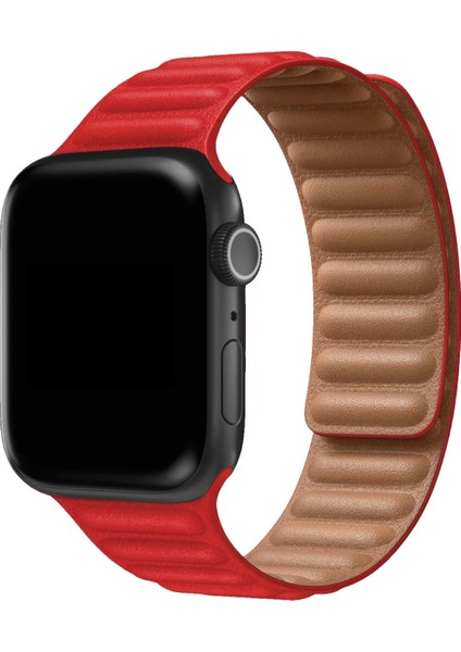 Watch 2 3 4 5 6 7 8 9 Se 38 40 41MM Uyumlu Broad Deri Kordon Red fiyatları