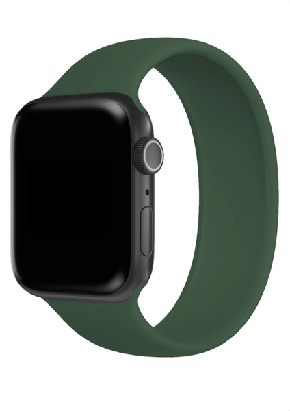 Watch 2 3 4 5 6 7 8 9 Se 42 44 45 49MM Uyumlu Solo Loop Silikon Kordon Yeşil Kayış Large Beden fiyatları