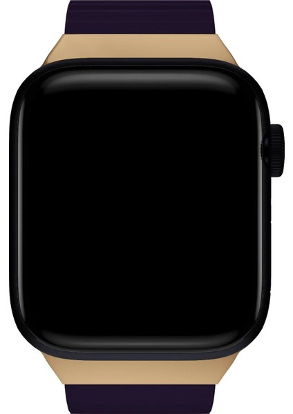 Watch 2 3 4 5 6 7 8 9 Se 42 44 45 49MM Uyumlu Mıknatıslı Deri Kordon Mor modelleri