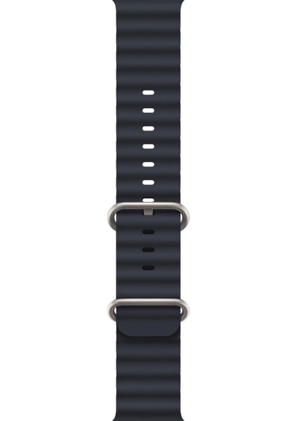 Watch 2 3 4 5 6 7 8 9 Se 42 44 45 49MM Uyumlu Ocean Silikon Kordon Midnight