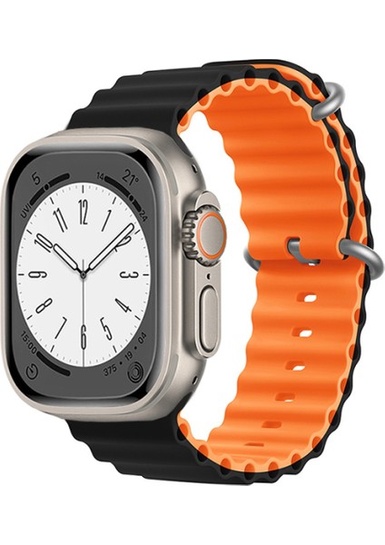 Watch 2 3 4 5 6 7 8 9 Se 42 44 45 49MM Uyumlu Ocean Silikon Kordon Sundown