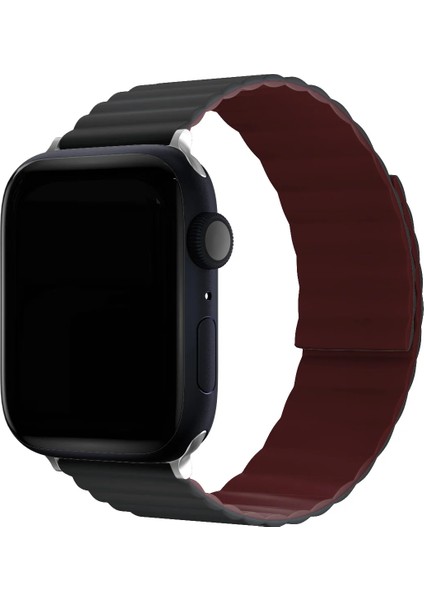 Watch 2 3 4 5 6 7 8 9 Se 42 44 45 49MM Uyumlu Lenient Silikon Kordon Gray Red fiyatları