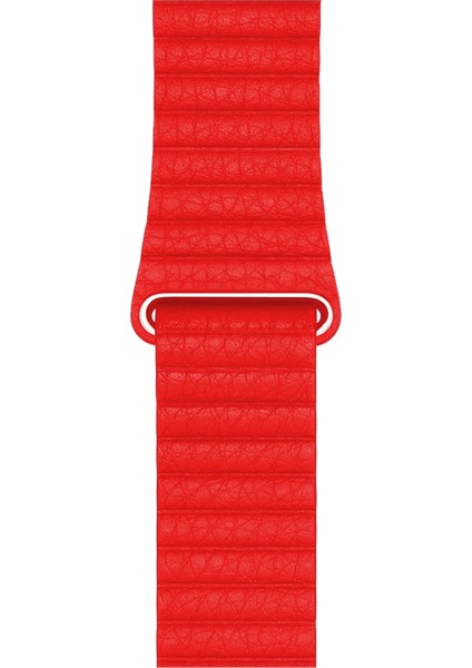 Watch 2 3 4 5 6 7 8 9 Se 42 44 45 49MM Uyumlu Klasik Deri Kordon Red