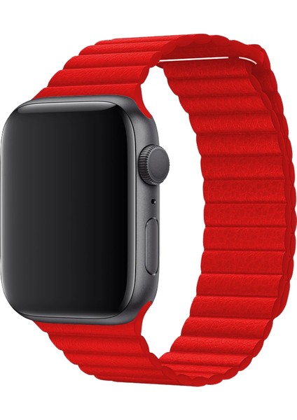 Watch 2 3 4 5 6 7 8 9 Se 42 44 45 49MM Uyumlu Klasik Deri Kordon Red fiyatları