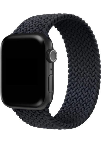Watch 2 3 4 5 6 7 8 9 Se 38 40 41MM Uyumlu Örgü Loop Kordon Siyah Small Beden