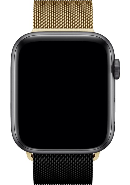 Watch 2 3 4 5 6 7 8 9 Se 42 44 45 49MM Uyumlu Milano Çelik Kordon Black Gold modelleri