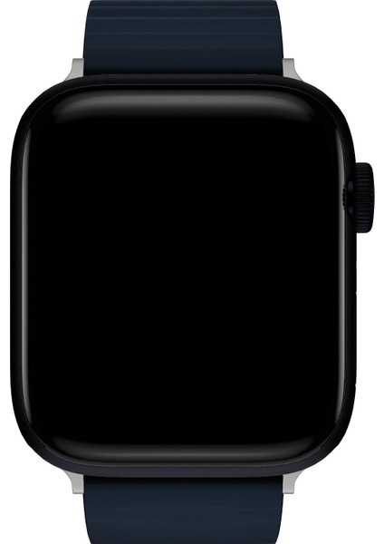 Watch 2 3 4 5 6 7 8 9 Se 38 40 41MM Uyumlu Lenient Silikon Kordon Dark Blue