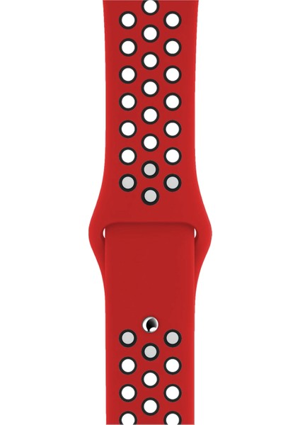 Watch 2 3 4 5 6 7 8 9 Se 38 40 41MM Uyumlu Delikli Spor Silikon Kordon Redbreast