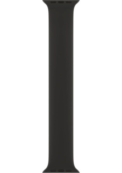 Watch 2 3 4 5 6 7 8 9 Se 42 44 45 49MM Uyumlu Solo Loop Silikon Kordon Siyah Medium Beden