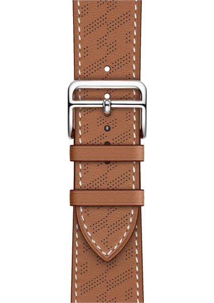 Watch 2 3 4 5 6 7 8 9 Se 42 44 45 49MM Uyumlu Hole Leather Kordon Kahve