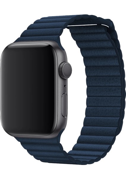 Watch 2 3 4 5 6 7 8 9 Se 42 44 45 49MM Uyumlu Klasik Deri Kordon Lacivert fiyatları