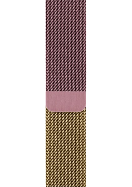 Watch 2 3 4 5 6 7 8 9 Se 38 40 41MM Uyumlu Milano Çelik Kordon Gold Pink