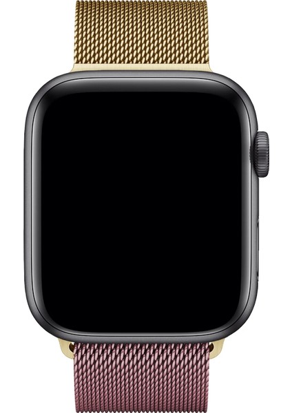 Watch 2 3 4 5 6 7 8 9 Se 38 40 41MM Uyumlu Milano Çelik Kordon Gold Pink modelleri