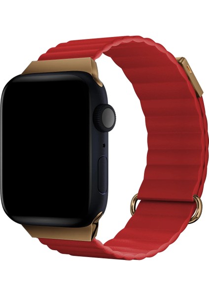 Watch 2 3 4 5 6 7 8 9 Se 38 40 41MM Uyumlu Mıknatıslı Deri Kordon Vernon fiyatları