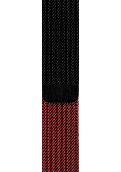 Watch 2 3 4 5 6 7 8 9 Se 42 44 45 49MM Uyumlu Milano Çelik Kordon Black Red