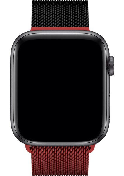 Watch 2 3 4 5 6 7 8 9 Se 42 44 45 49MM Uyumlu Milano Çelik Kordon Black Red modelleri