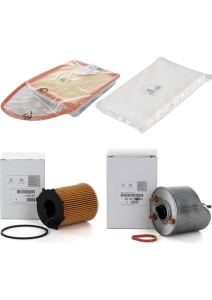 Citroen C3 Picasso 1.6 Hdi Euro 5 Filtre Bakım Seti Orijinal Psa