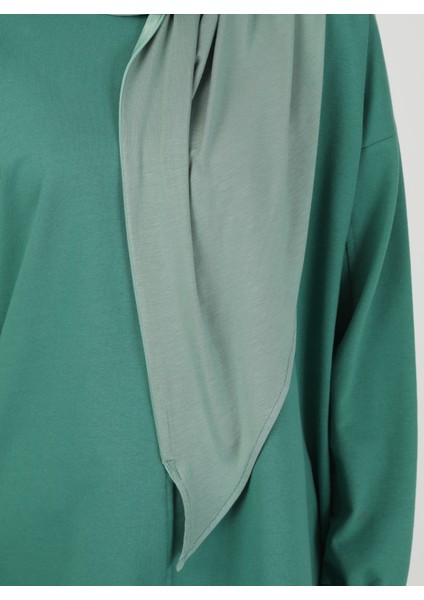 Fermuarlı Viskon Hijab - Çağla - Ecardin fırsatları