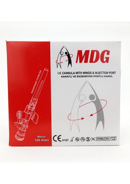 Mor Portlu Intraket, Anjiokat (Branül, I.V. Kanül) 26G 100'lü