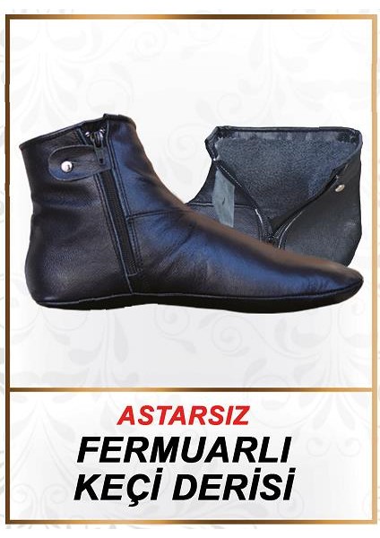 Mest Keçi Derisi Kışlık Mest Içi Astarsız Mest Tek Fermuarlı Mest