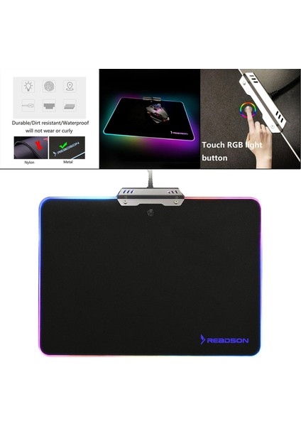 Metal Mouse Pad Kauçuk Tabanlı Büyük Mouse Mat Inlatmalı Dayanıklı (Yurt Dışından)