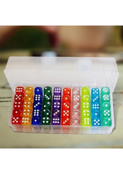 100 Parça 6 Taraflı Zar Seti Yarı Saydam Akrilik Zar 14MM Matematik Öğrenme Için (Yurt Dışından) modelleri