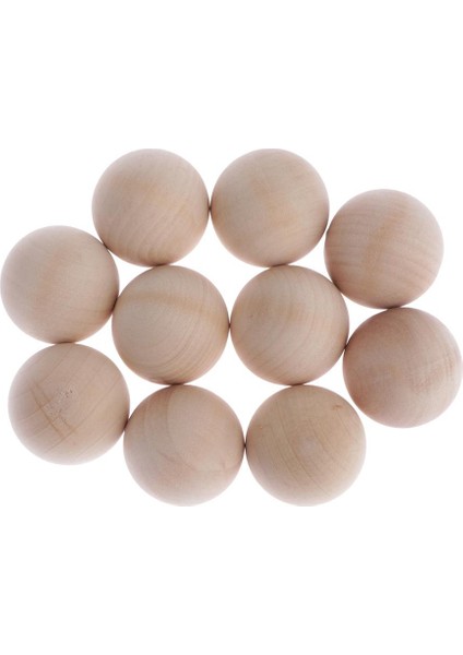Craft Toplar - Bitmemiş Doğal Ahşap Top - 40MM/, Paket (Yurt Dışından)
