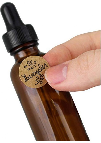 500 Adet/kahverengi Kraft Boş Dekoratif Yapışkanlı Çıkartmalar Kahverengi 25MM Seçenek 1 2.5 (Yurt Dışından)