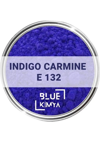 Blue Kimya Indigo Carmine E132 Indigo Karmin Koyu Mavi Toz Gıda Boyası 10 gr