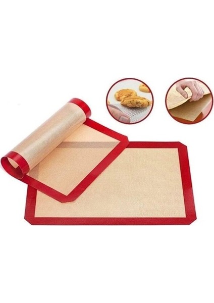 Silikon Çok Amaçlı Geniş Fırın Matı Kurabiye Kek Pişirme Matı 30*40 cm