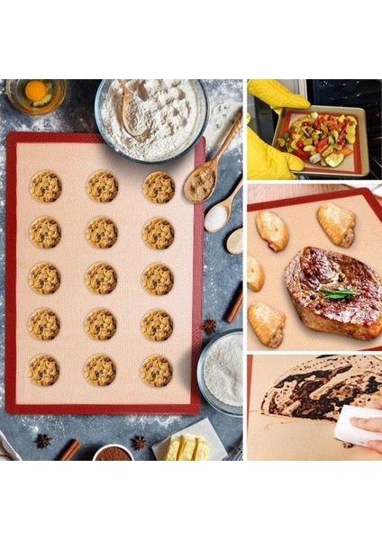 Silikon Çok Amaçlı Geniş Fırın Matı Kurabiye Kek Pişirme Matı 30*40 cm fırsatları