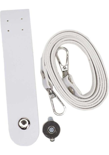 Telefon Çantası Seti 120CM Beyaz - Gümüş Kanca