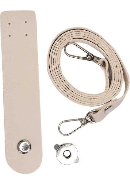 Telefon Çantası Seti 120CM Krem - Gümüş Kanca