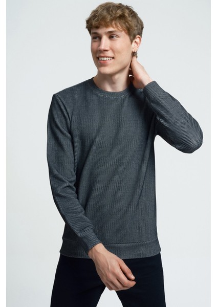 Erkek Siyah Regular Fit Erkek Sweatshirt LF2034053 fiyatları