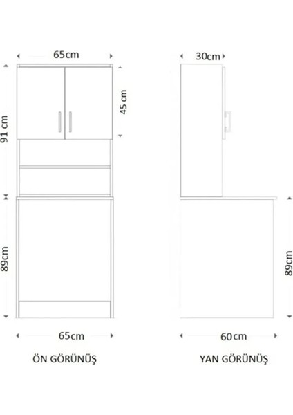 Banyo Çamaşır Makinası Dolabı 23DM024 fırsatları