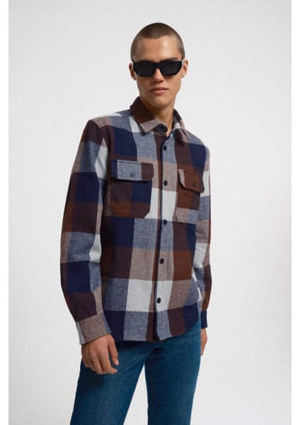 Erkek Gri Regular Fit Erkek Gömlek U.kol LF2033513