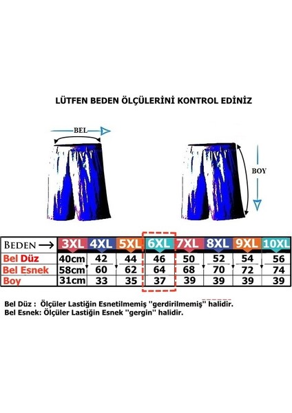 5 Adet Büyük Beden Redzone Likralı Boxer Lacivert