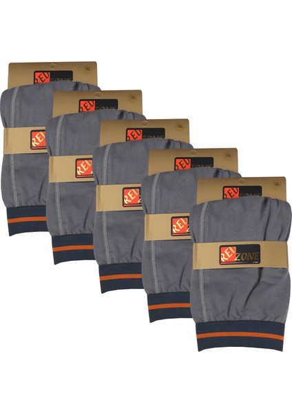 5 Adet Büyük Beden Redzone Likralı Boxer Gri