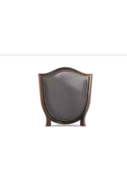 Sandalye 19 Zus009 Klasik Model Kayın Retro Torna Ayak Kareli Desen Kumaş El Yapı