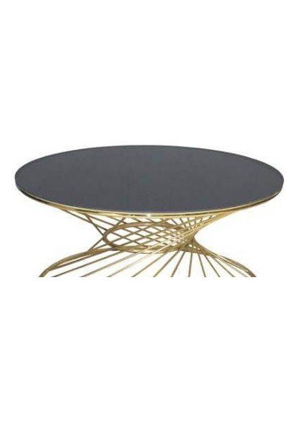 Brc Orta Sehpa Rivoli Model Siyah Temper Cam Gold Renk Kaplama Metal Ayak Elyapım fiyatları