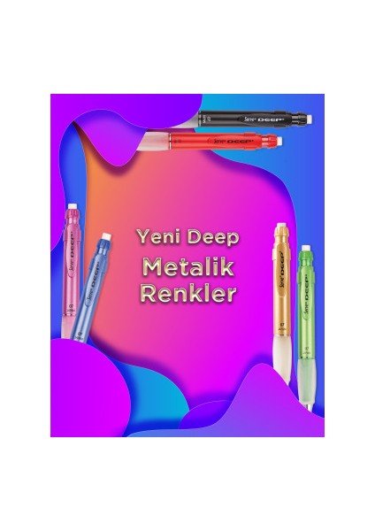 Deep Versatil Uçlu Kalem 0.7mm - Metalik Renkler